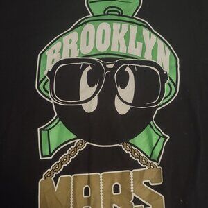 Air Jordan Shirt Men's Brooklyn Mars Spike Lee Space Jam Tee-Black-Size XL